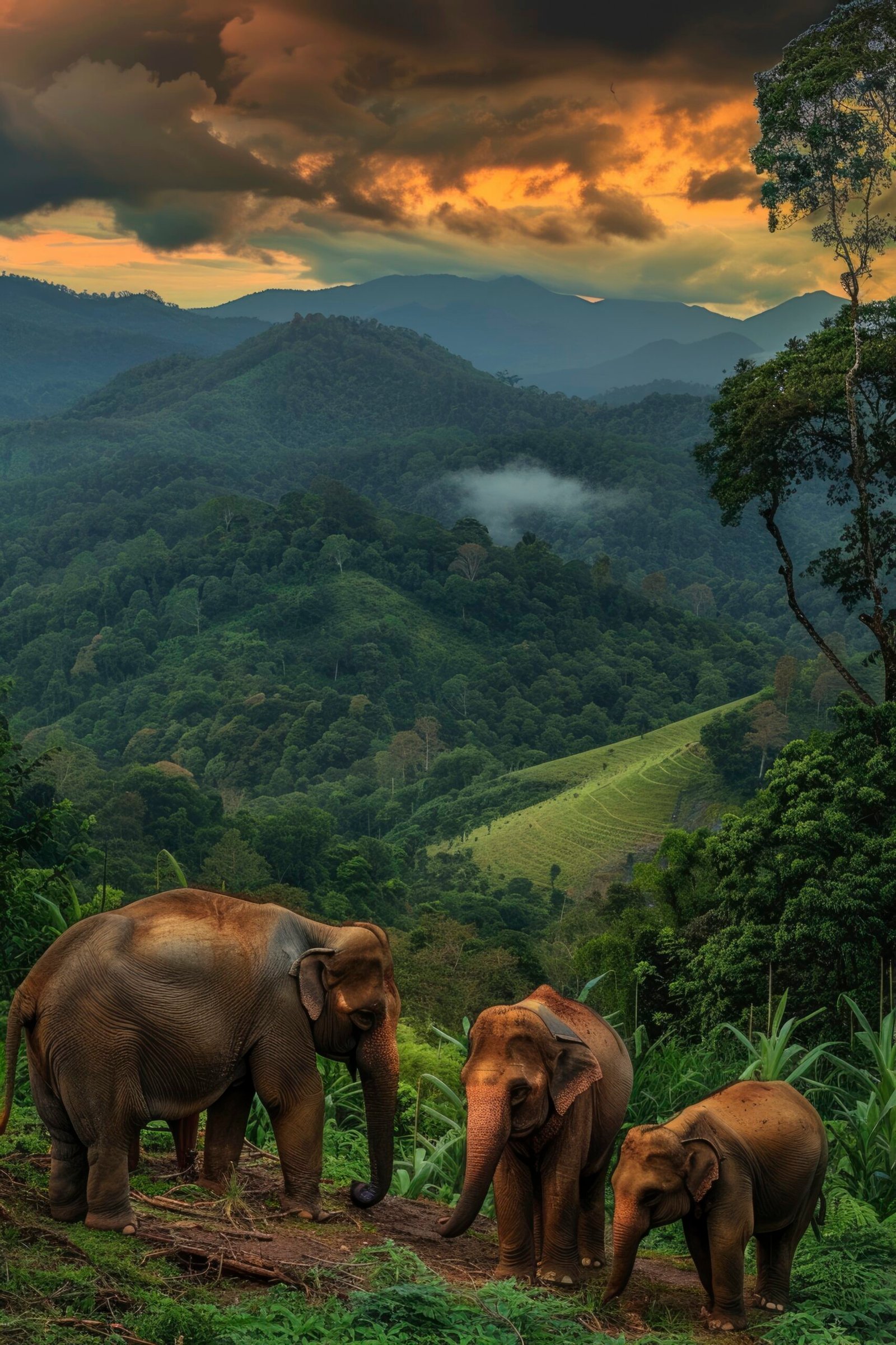 photorealistic-scene-wild-elephants